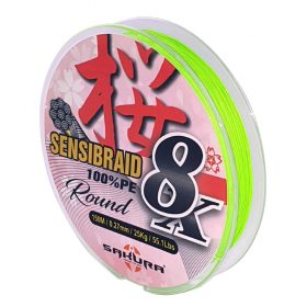   Sakura Sensibraid 8 geflochtene Schnur - CHART 150 M - 0.10 mm / 7Kg / 15.4Lbs