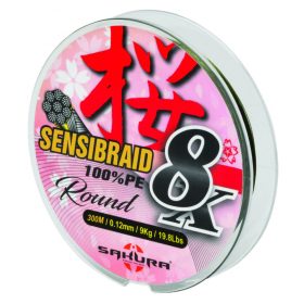  Sakura Sensibraid 8 geflochtene Schnur - GREEN 300 M - 0.24 mm /22Kg / 48.5Lbs