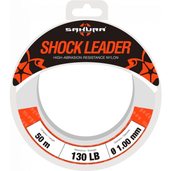 Sakura - SHOCK LEADER CLEAR 50 M - 0.90 mm / 100 Lb. Test - Vorfach - Fluorocarbon