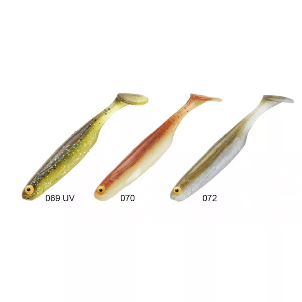 Sakura - SHADURA 80 - 80MM - Klares Wasser Paket 1 (069 - 070 - 072) - Blister 6 Stück - Gummiköder