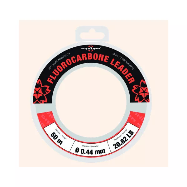 SAKURA FLUOROCARBON LEADER 0,445mm Fluorocarbon-Vorfachschnur / Schnur