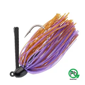   Sakura Tungsten Swim Jig 14gr BP Skirted Jigkopf - Braun&Lila