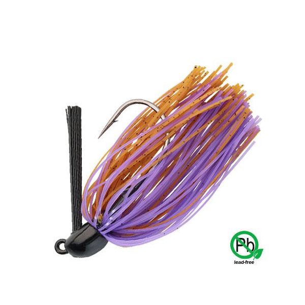 Sakura Tungsten Swim Jig 14gr BP Skirted Jigkopf - Braun&Lila
