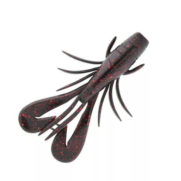 Sakura Zarigani Craw Soft Lure 78mm Kunststoffkrebs 112 Black Red Glitter