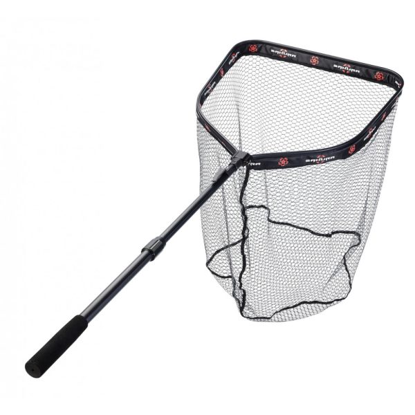Sakura - Schwimmkescher SAKURA Rubber Mesh Special Float Tube - 55x50x65cm - Kescher mit Netz - Spinnfisch-Kescher