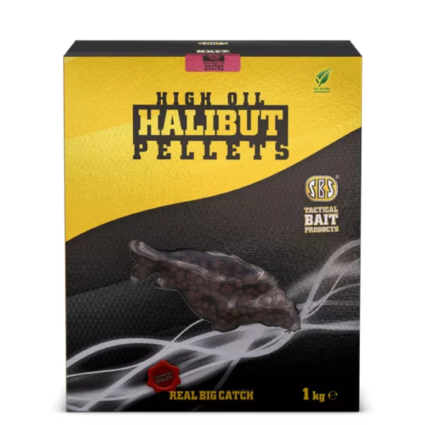 SBS High Oil Halibut Pre-Drilled 22mm Pellet 1kg