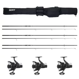   Sert 3x Carp Training 12-2 Rute und 3x Carp Training HRS 601 FD Rolle Set