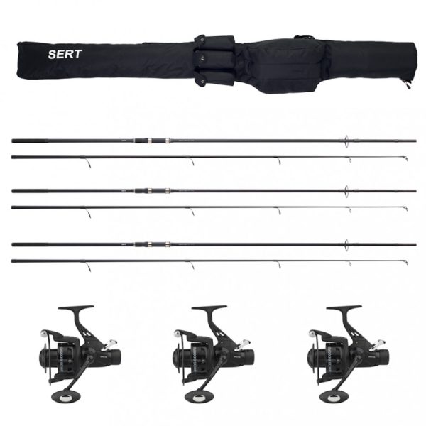 Sert 3x Carp Training 10-2 Rute und 3x Carp Training HRS 401 FD Rolle Set