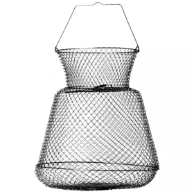   SERT - OVAL SHAPE WIRE BASKET 28x33CM BLACK - Fischkescher - Traditioneller Fischkescher - Drahtkescher