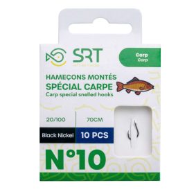   Sert Hook To Nylon Special Carpe 14 Vorgebundener Haken mit Plättchen und Widerhaken 10Stk