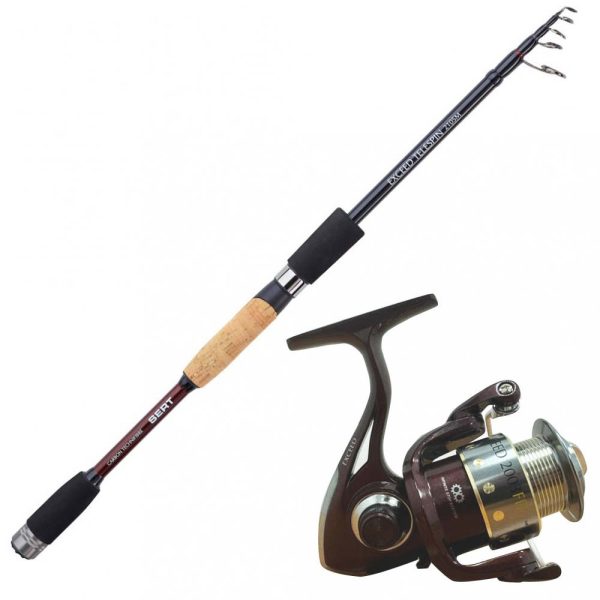 Sert Exceed Telespin 180-4L Rute und Exceed SPN 2003 FD Rolle Set