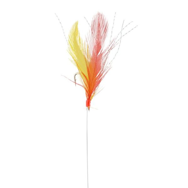 SRT Sabiki Red and Yellow Feathers 135cm 5H 6 Vorgebundener Haken 5 Stk.