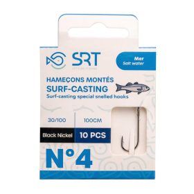   SRT Surf-Casting Special 0,35mm 100cm Monofil 1 Vorgebundener Haken 10 Stk