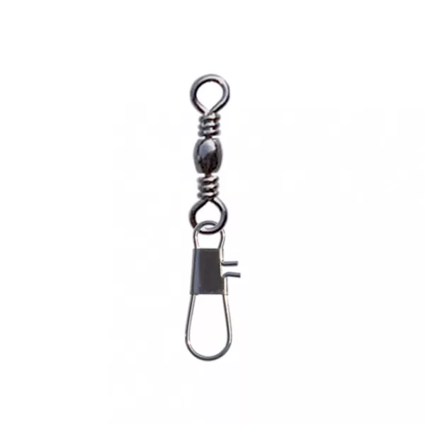 SERT - INTERLOCK SNAP + BARREL SWIVEL BLACK N°6 X8 - Wirbel