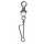 SERT - ITALIAN SWIVEL & SNAP LINK - NICKEL N°00 X8 - Wirbel