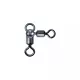 SERT - COMBI ROLLING SWIVELS - BLACK N°1x2 X 4 - Wirbel