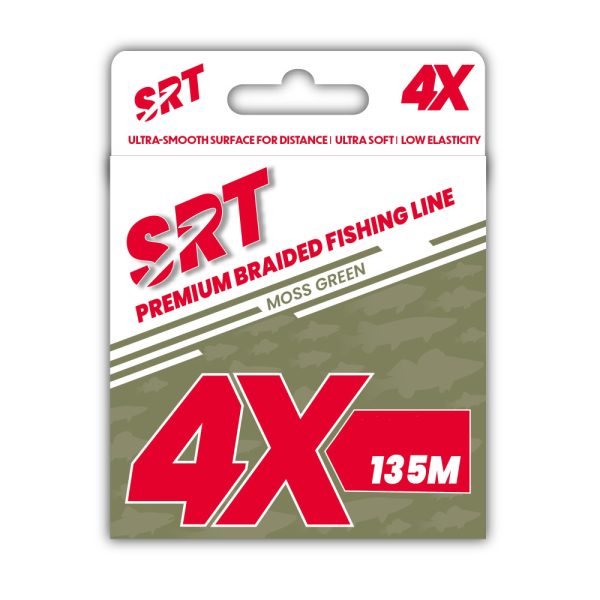 Sert Tresse 4x Srt Moosgrüne Geflochtene Schnur 0,10mm 135m