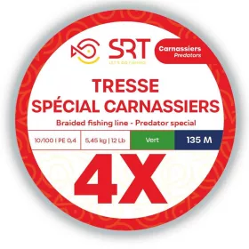 SRT 4x Moosgrün 0,12mm 270m Geflochtene Hauptschnur