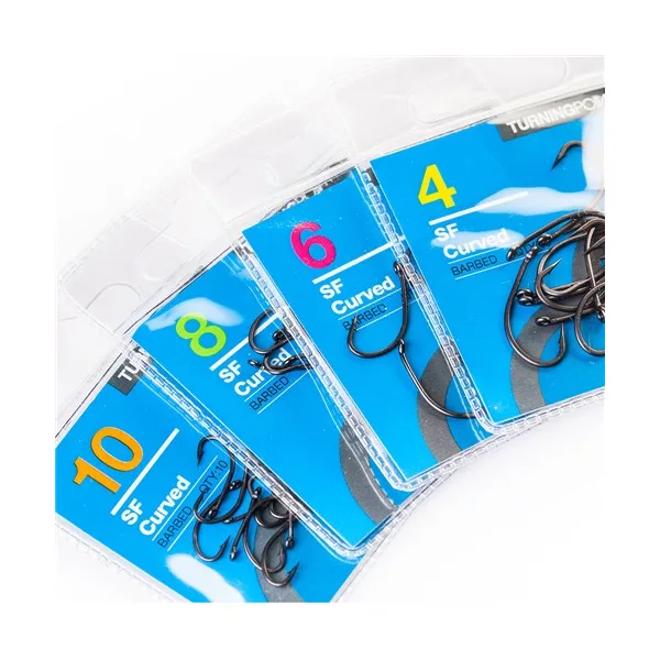 Spotted Fin Curved Barbed Haken mit Widerhaken Größe 8