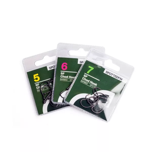 Spotted Fin Chod Barbed Haken mit Widerhaken Größe 6