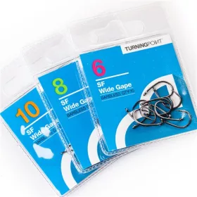   Spotted Fin Wide Gape Barbed - Haken mit Widerhaken - Größe 8