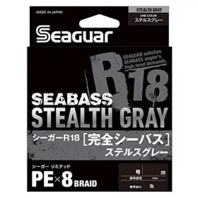   Seaguar R18 Kanzen Seabass Stealth Gray 150m 1,5Gou Geflochtene Hauptschnur