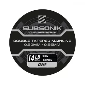   Subsonik Double Tapered Main Line Clear 12Lb 990m (3X330) Verjüngende monofile Hauptschnur