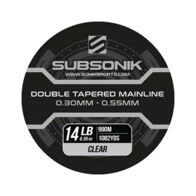   Subsonik Double Tapered Main Line Clear 14Lb 990m sich verjüngende Monofil-Hauptschnur