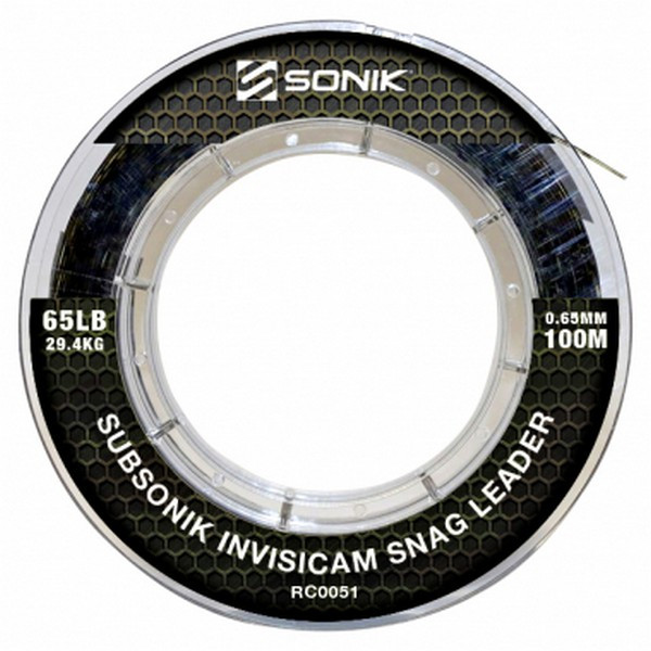 Sonik Subsonik Invisicam Snag Leader 100m 55lbs (0,60) Monofile Hauptschnur