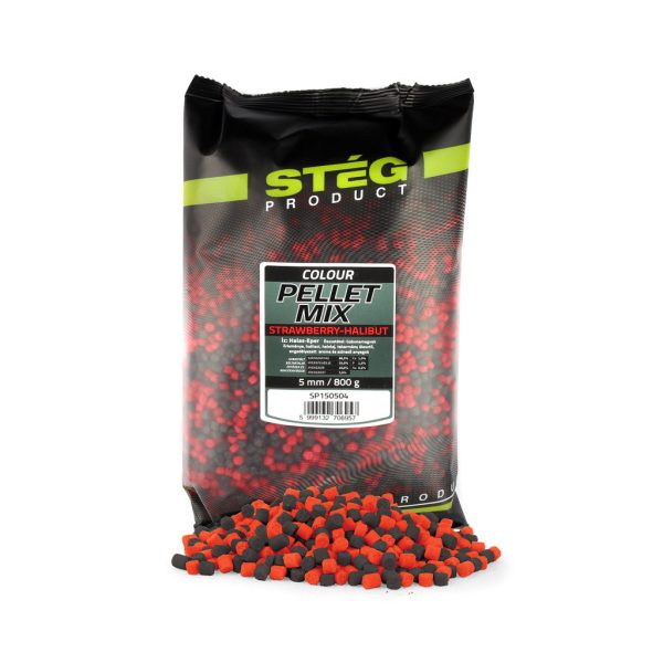 Stég Pellet-Mix 5mm Erdbeer-Heilbutt Pellet 800gr