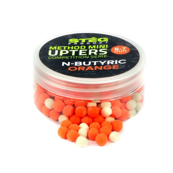 Stég Method Mini Upters Wettkampfserie Wafter 6-7mm 25g Buttersäure-Orange