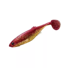   Major Craft Stabi Shad Fat 8,9cm #001 Red Gold Gummifisch 4 Stk.