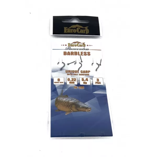 EuroCarp Vorgebundenes Monofil Feeder-Vorfach mit Ködernadel - Unique Carp 6