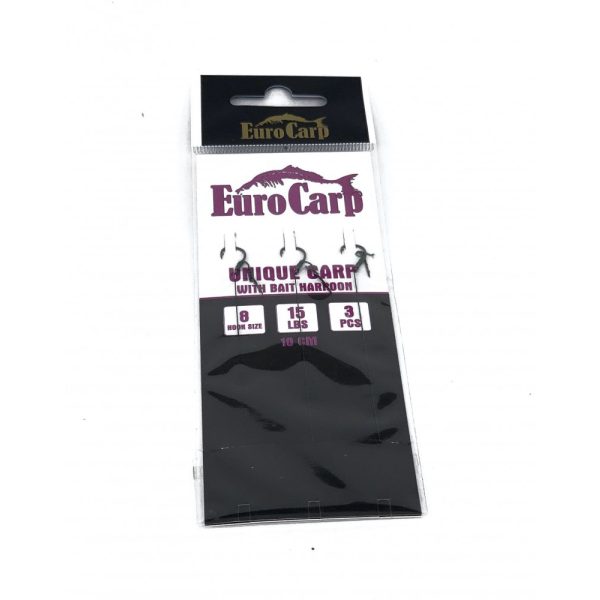 EuroCarp Vorgebundenes geflochtenes Feeder-Vorfach mit Ködernadel - Unique Carp 8