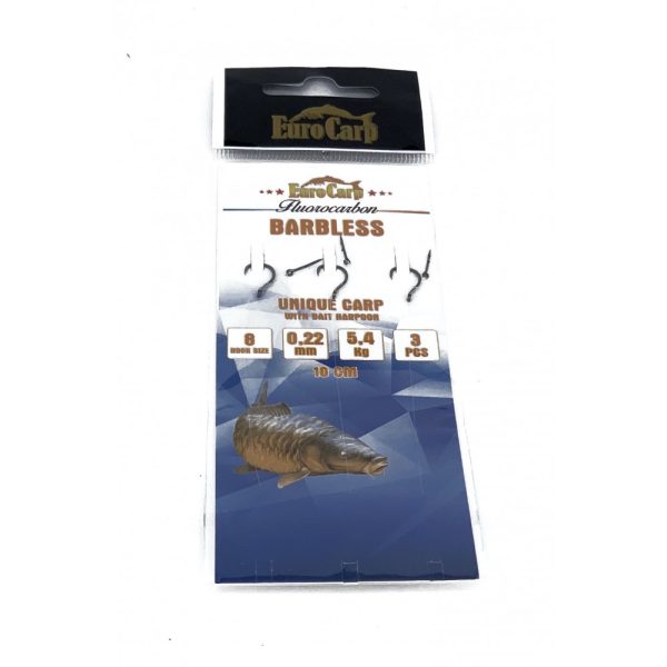 EuroCarp Vorgebundenes Monofil-Feeder-Vorfach mit Ködernadel - Unique Carp 8