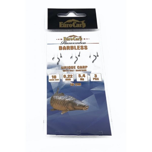 EuroCarp Vorgebundenes Monofil-Feeder-Vorfach mit Ködernadel - Unique Carp 10