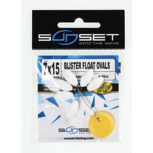 Sunset - BLISTER FLOAT OVAL WHITE 7x15mm - Stopper