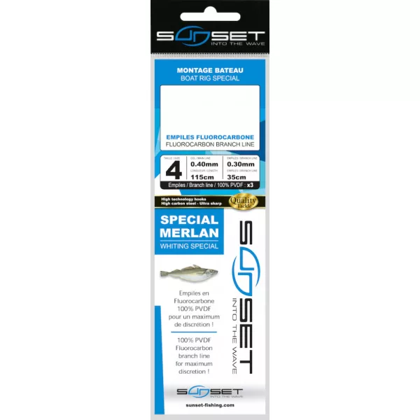 Sunset - BDL BOAT RS COMPETITION SPECIAL MERLAN / FLUORO 3X35 N2 - Montage - Meeresmontage