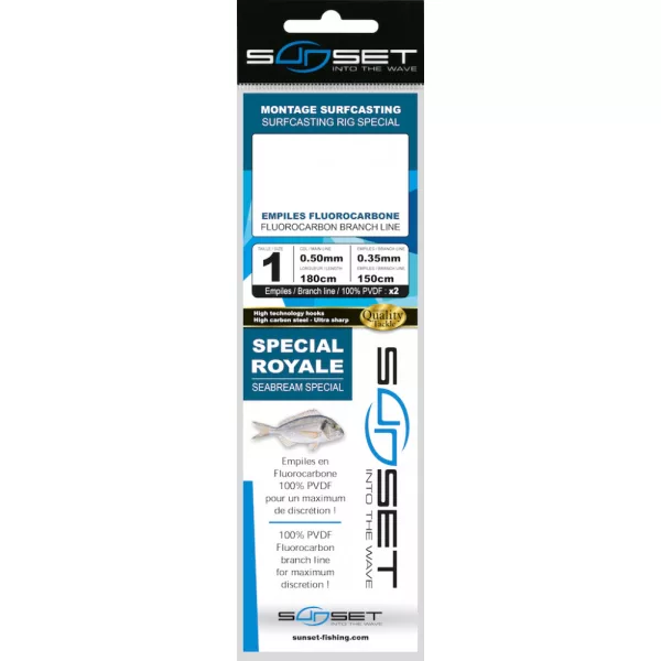 Sunset - BDL SURFCASTING RS COMPETITION SPECIAL ROYALE / FLUORO 2X150 N1 - Montage - Meeresmontage