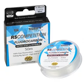   Sunset Fluocarbon Extra Stiff RS Competition 0,16mm 50m Monofile Vorfachschnur