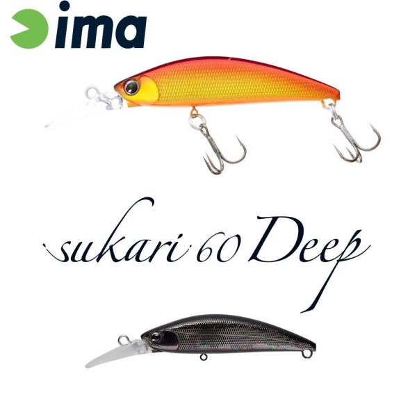 Ima Sukari 60 Deep 6cm 8gr 012 Titanium Black Wobbler