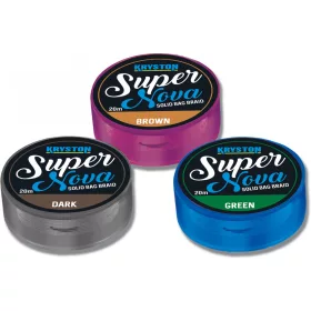   Kriston Super Nova Solid Bag Braid 35Lb 20m 0.62mm Geflochtene Vorfachschnur-Braun