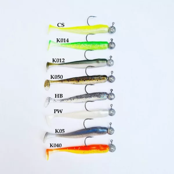 Sert Pompei Shad Round Jighead Rig 100mm K050 Gummifisch