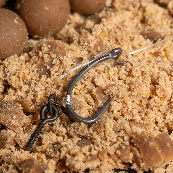 Nash Fluorocarbon D-Rig 6 Vorfachhaken ohne Widerhaken und mit Öse