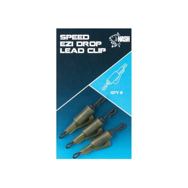 Nash Speed Ezi Drop Lead Clip Bleiclip 8 Stk.