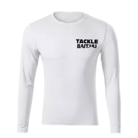 TackleBait Langarm-T-Shirt mit Logo, Weiß L