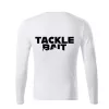 TackleBait Langarm-T-Shirt mit Logo, Weiß L