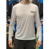 TackleBait Langarm-T-Shirt mit Logo Weiß 4XL
