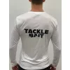 TackleBait Langarm-T-Shirt mit Logo Weiß 4XL