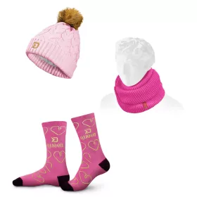   Delphin Queen Téli Meleg Szett - sapka, sál, zokni csomagban